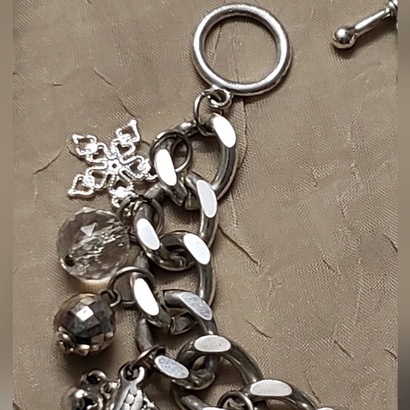 Antique Sterling Silver Snow Activity Themed Charm Bracelet . - Picture 8 of 10